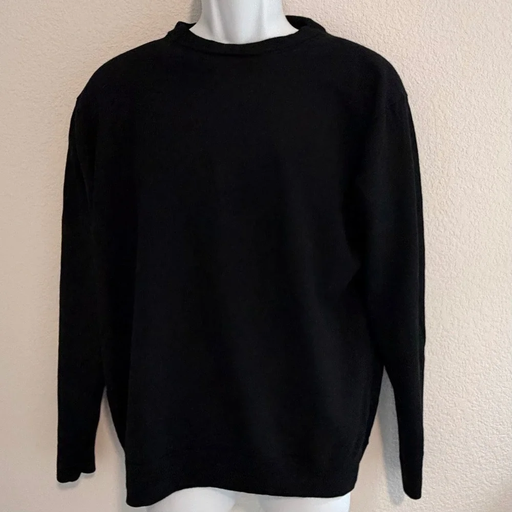 Hart Schaffner Marx Mens 2XT Black Extra Fine Merino Wool Crewneck Sweater - Picture 1 of 8